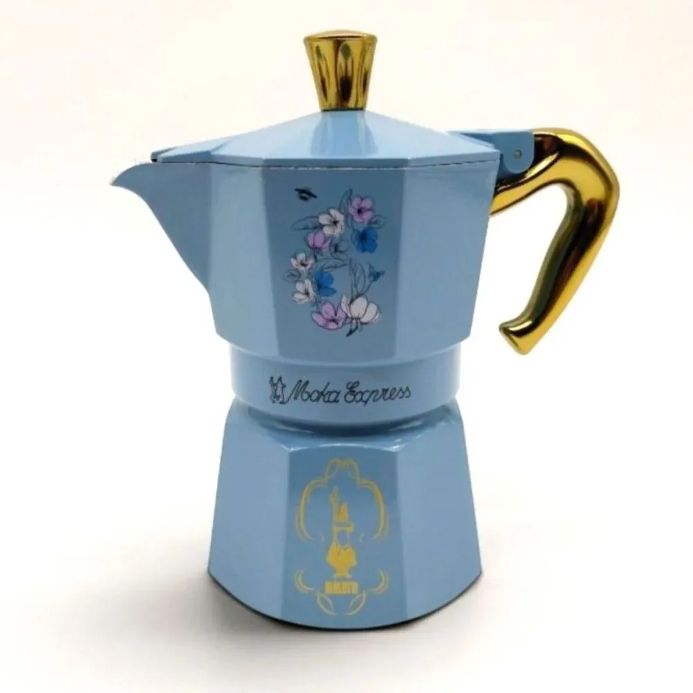 Bialetti Bridgerton Blue Moka Pot Italian Coffee Maker Stovetop Espresso Maker